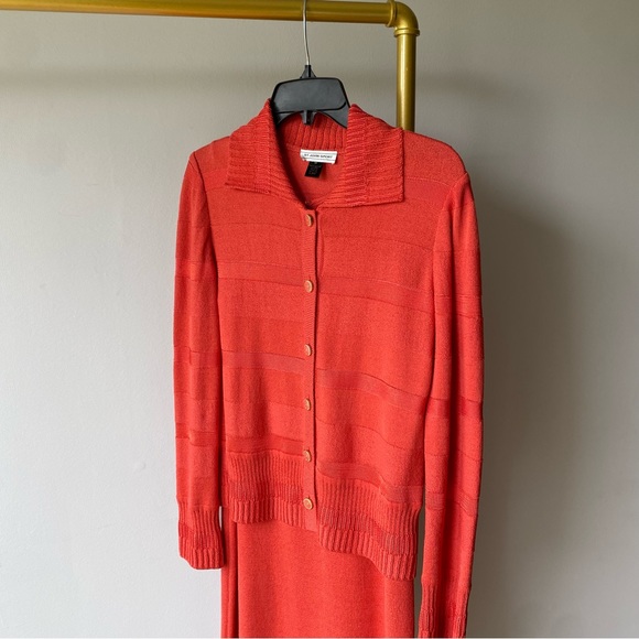 St John Coral Dress Jacket Set Size 4 - Picture 5 of 13